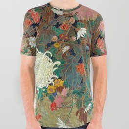 flower【Japanese painting】 All Over Graphic Tee