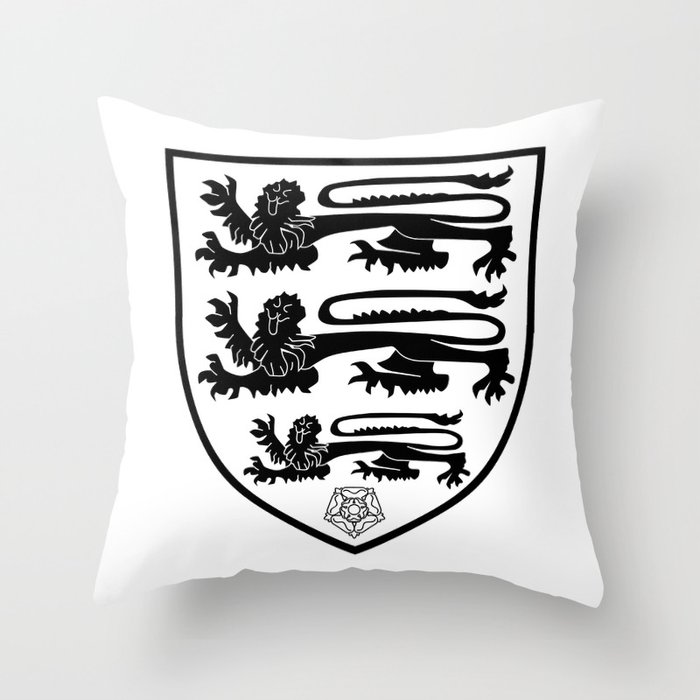 British Three Lions Crest Throw Pillow By Homestead Society6