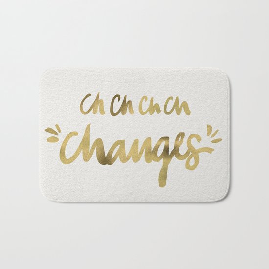 Bowie – Gold Ink Bath Mat