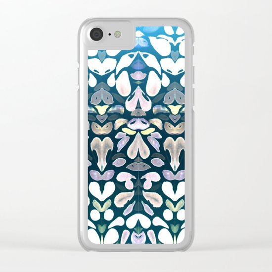 Under The Sea Summer Swimming Lessons, Dark Blue Clear iPhone Case