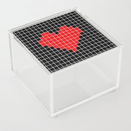 Heart and love 41 version pixel art Acrylic Box