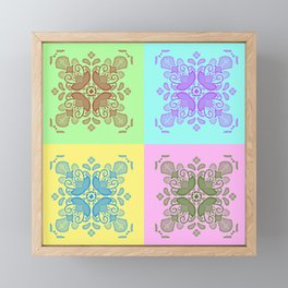Inverted Tile Design (Full) Framed Mini Art Print
