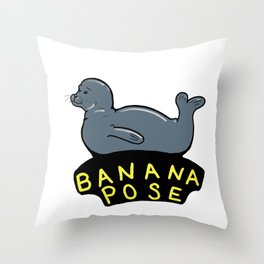 Banana Pose Throw Pillow