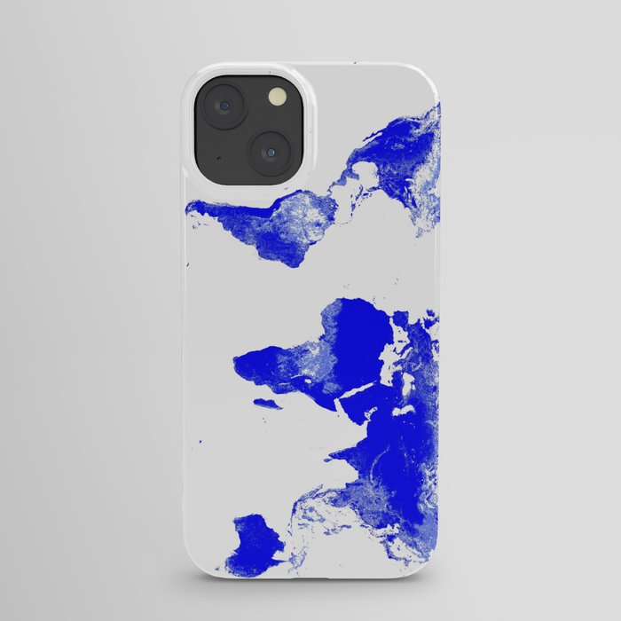 World map Blue & White iPhone Case