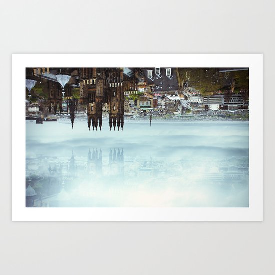 Edinburgh inverted Art Print