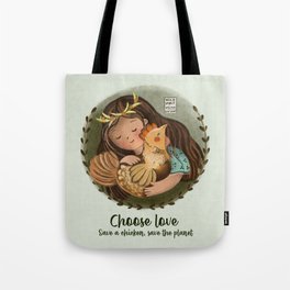 VEGAN CHOOSE LOVE Tote Bag