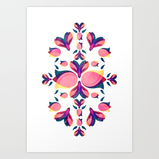 Tulip Pattern Art Print