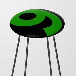 Number 9 (Green & Black) Counter Stool