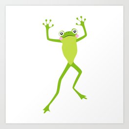 Funny frog Art Print