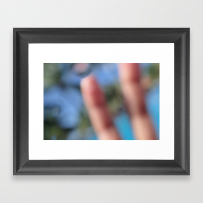 Peace at the pool Framed Art Print