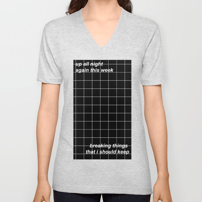 Grid #2 V Neck T Shirt