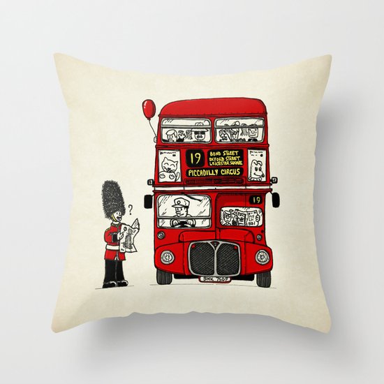 Lost in London Throw Pillow