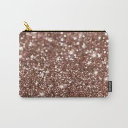 Rose Gold Glitter Carry-All Pouch