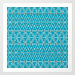 Triangle Heaven (Blue) Art Print