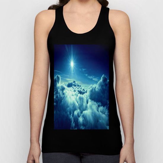 Sky Blue Clouds Unisex Tank Top
