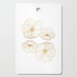 Flowers in a Light Brown Gradient Cutting Board