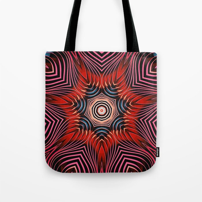 Abstract Rose Mandala Tote Bag