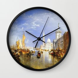 Joseph Mallord William Turner Venice - The Dogana and San Giorgio Maggiore Wall Clock