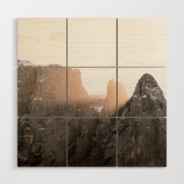 Winer Sunset in the Dolomites | Nautre and Landscape Photography Wood Wall Art