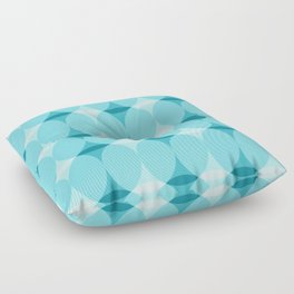 Circles and Diamonds Turquoise Floor Pillow