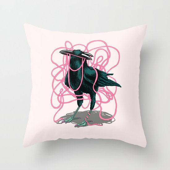 Crow Throw Pillow