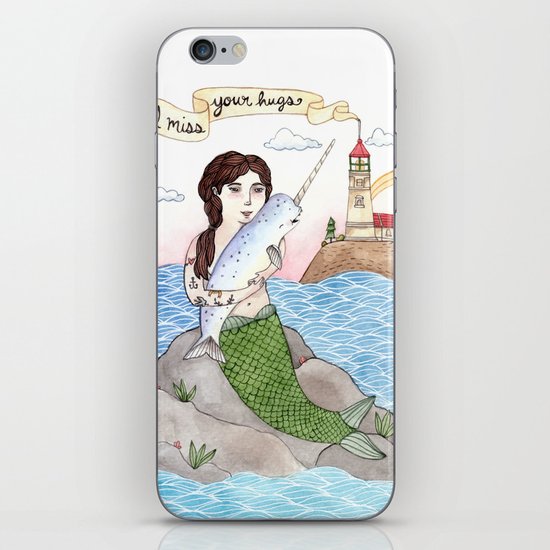 I Miss Your Hugs iPhone & iPod Skin