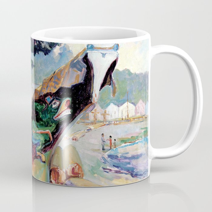 Emily Carr - Indian War Canoe, Alert Bay - Canada, Canadian Oil Painting - Group of Seven Coffee Mug