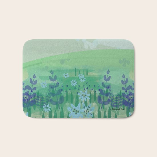 Wild Flowers. Bath Mat