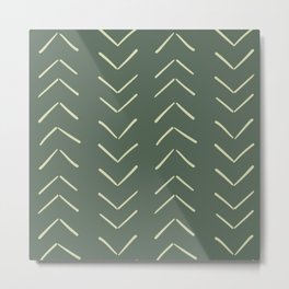 Boho Big Arrows in Leaf Green Metal Print | Bohemian, Minimal, Watercolor, Boho, Pattern, Geometric, Abstract, Mossgreen, Green, Bigarrows 