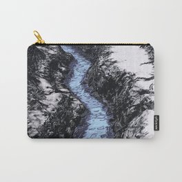 Blue Water On Ice Carry-All Pouch