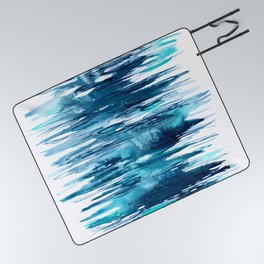 Gentle Surf - Abstract Ocean Watercolor Water Reflections Picnic Blanket