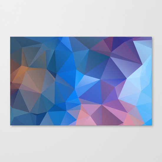 Colored polygon pattern.Amethyst. Canvas Print