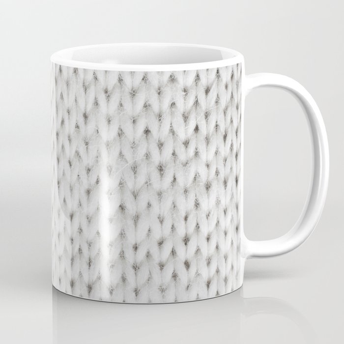 white Knitted Coffee Mug