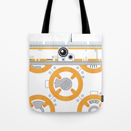 Minimal BB8 Droid Tote Bag