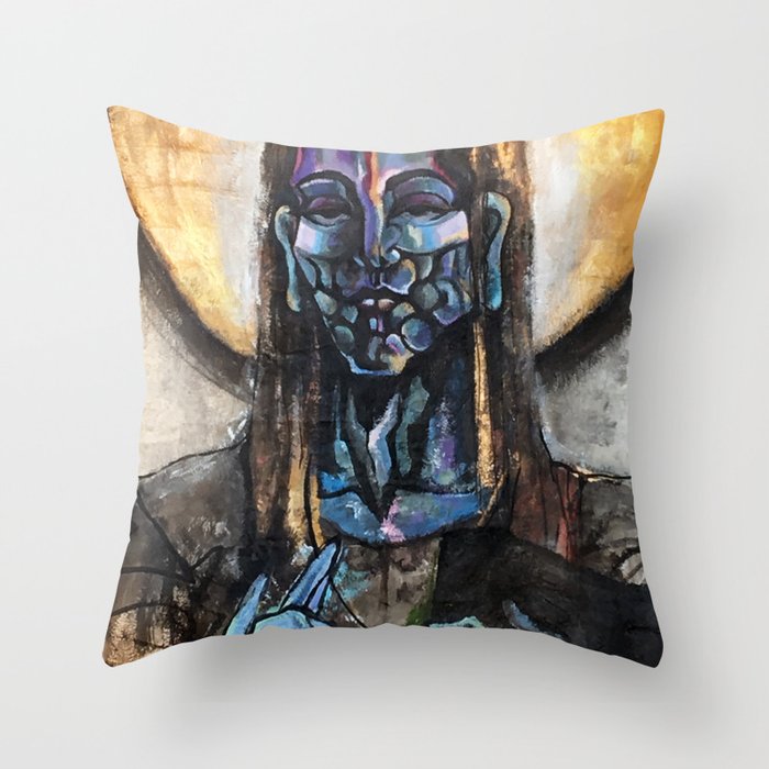 He stands at the door and knocks. Throw Pillow