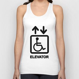 Disabled People Elevator Sign Unisex Tank Top