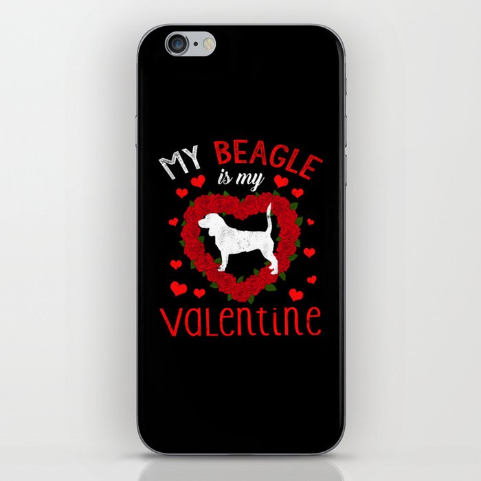 Dog Animal Hearts Day Beagle My Valentines Day iPhone Skin