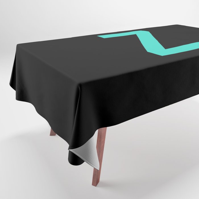 LETTER z (TURQUOISE-BLACK) Tablecloth