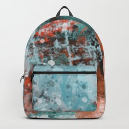 Abstract in Bright Orange and Turquoise Blue Backpack | Painting, Orange, Blue, Wild, Beautiful, Splatter, Uniqueabstract, Fluid, Emotions, Uniqueart 