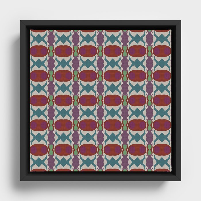  abstract pattern in gray colors with browns Framed Canvas