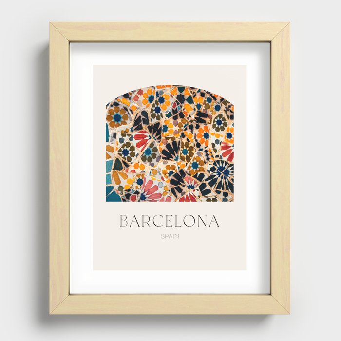 Barcelona Recessed Framed Print