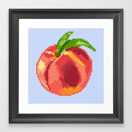 Peachy Pixels Framed Art Print