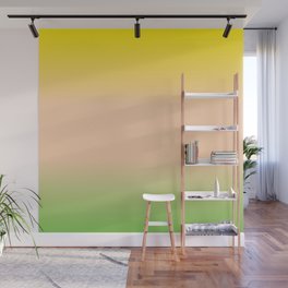 PASTEL COLORS RAINBOW. Ombre Tricolor  Striped Pattern Wall Mural