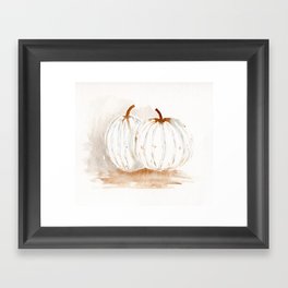 White Pumpkins Framed Art Print