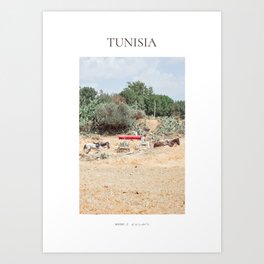 Tunisia - Sousse - travel photography - coordinates poster Art Print
