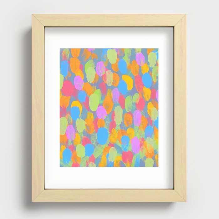 Dancing Dabs of Color! Recessed Framed Print