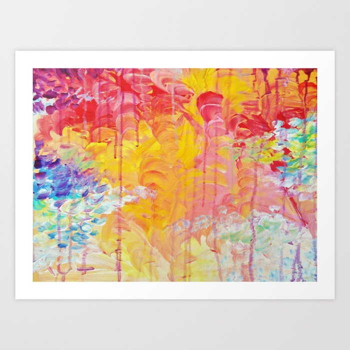 Sun Showers Beautiful Pastel Coloful Rain Clouds Bright Sky