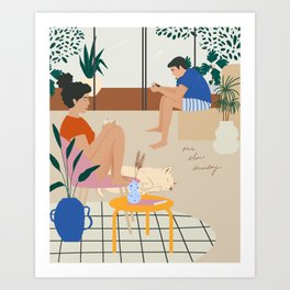 Slow Sunday Art Print