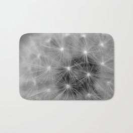 Dandelion | Wildflower | Nature and flower photography in black and white Bath Mat | Monochrome, Wildlflower, Fields, Shallowfocus, Softfocus, Photo, Digital, Floral, Seed, Summer 