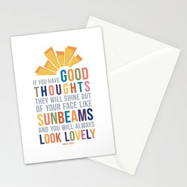 If You Have Good Thoughts Roald Dahl Quote Art Stationery Card